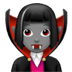 🧛🏽‍♀️ woman vampire: medium skin tone display on Apple